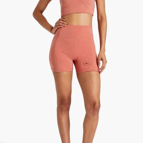 Adidas by Stella McCartney Peach Women's Bike Shorts - Picture 2 of 5